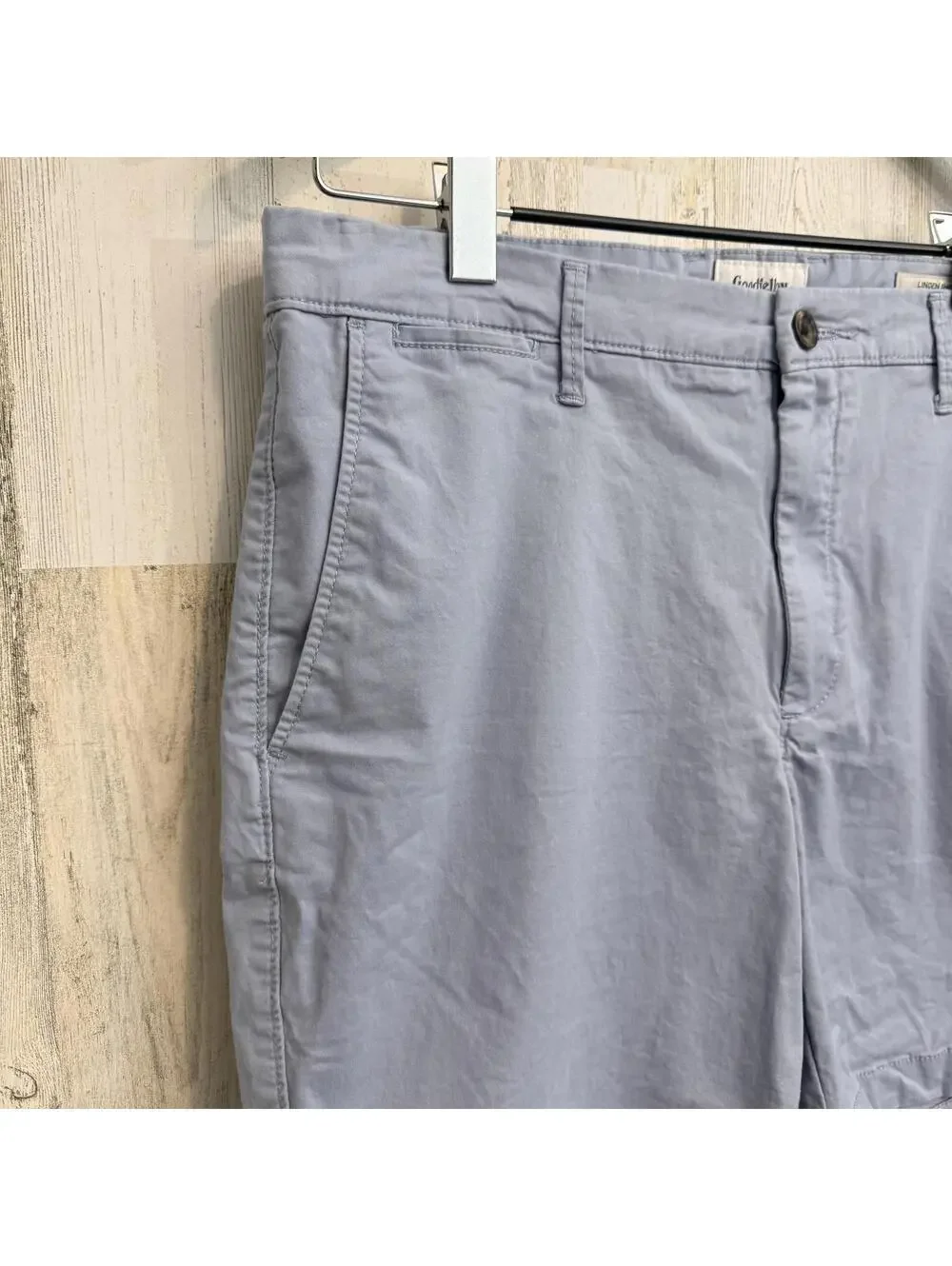 Goodfellow Men’s Size 34 Stretch Chino Shorts Blue Casual Summer